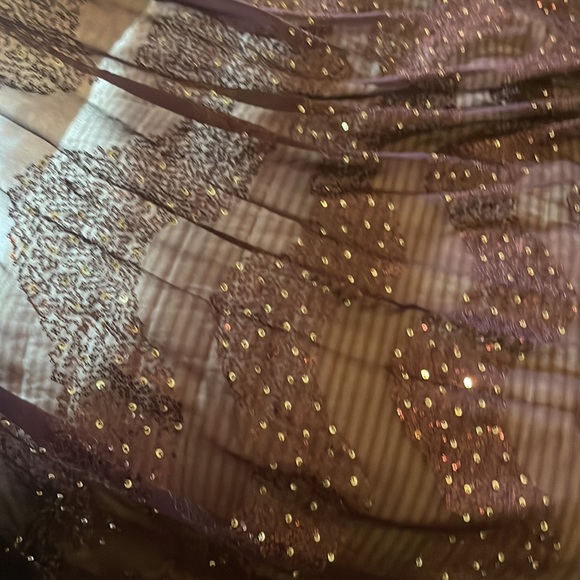 New in box wine color all over sequence sari - Picture 11 of 12